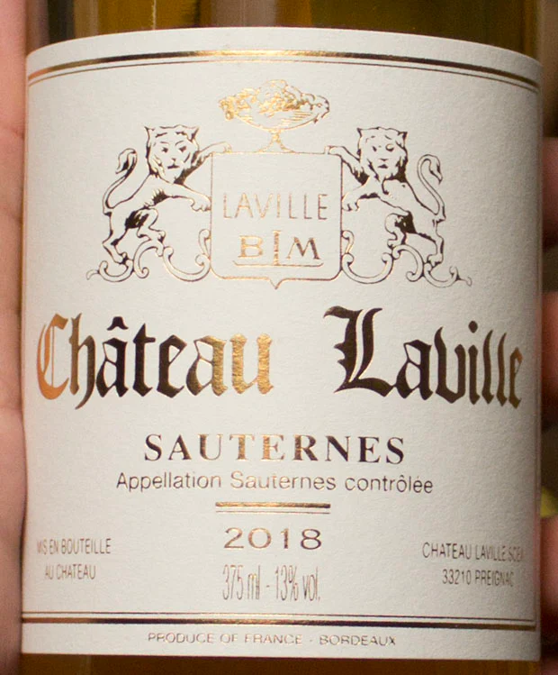 Chateau Laville Sauternes 2018 (Half Bottle 375mL) - Image 2