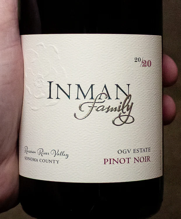Inman Family Pinot Noir OGV Estate Russian River Valley 2020 - Image 2