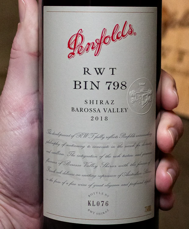 Penfolds Shiraz RWT Bin 798 Barossa Valley 2018 - Image 2