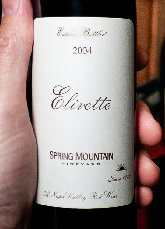 Spring Mountain Vineyard Red Blend Elivette Spring Mountain District Napa Valley 2004 (Half Bottle 375mL) - Image 2