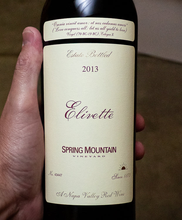 Spring Mountain Vineyard Red Blend Elivette Spring Mountain District Napa Valley 2013 - Image 3